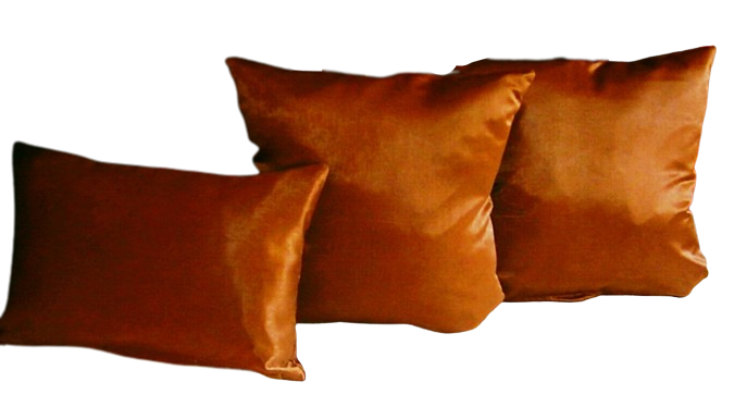 Komplet 3 szt. poduszek dekoracyjnych brązowy flok.